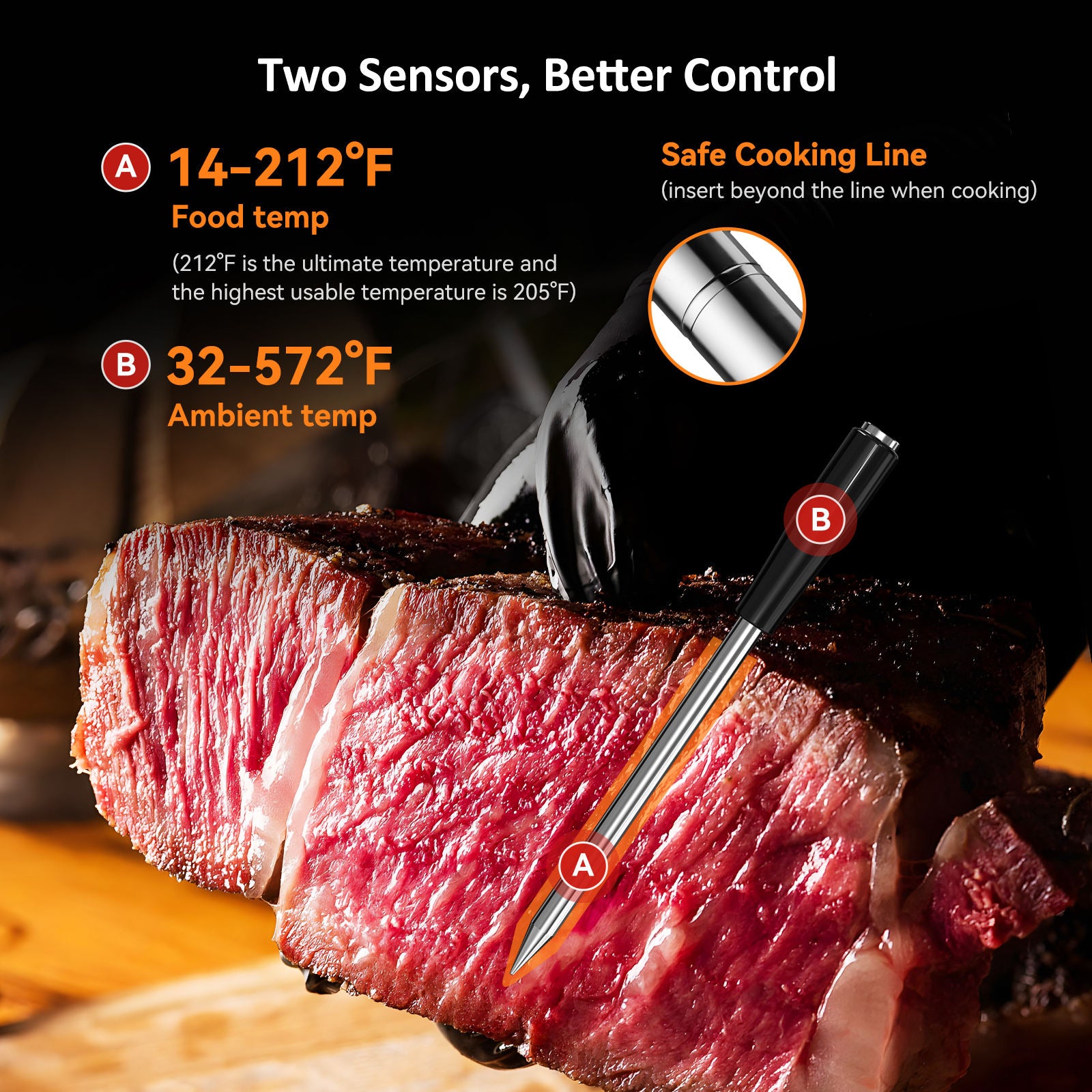 'ULTRA SLIM' Bluetooth® Wireless Meat Thermometer