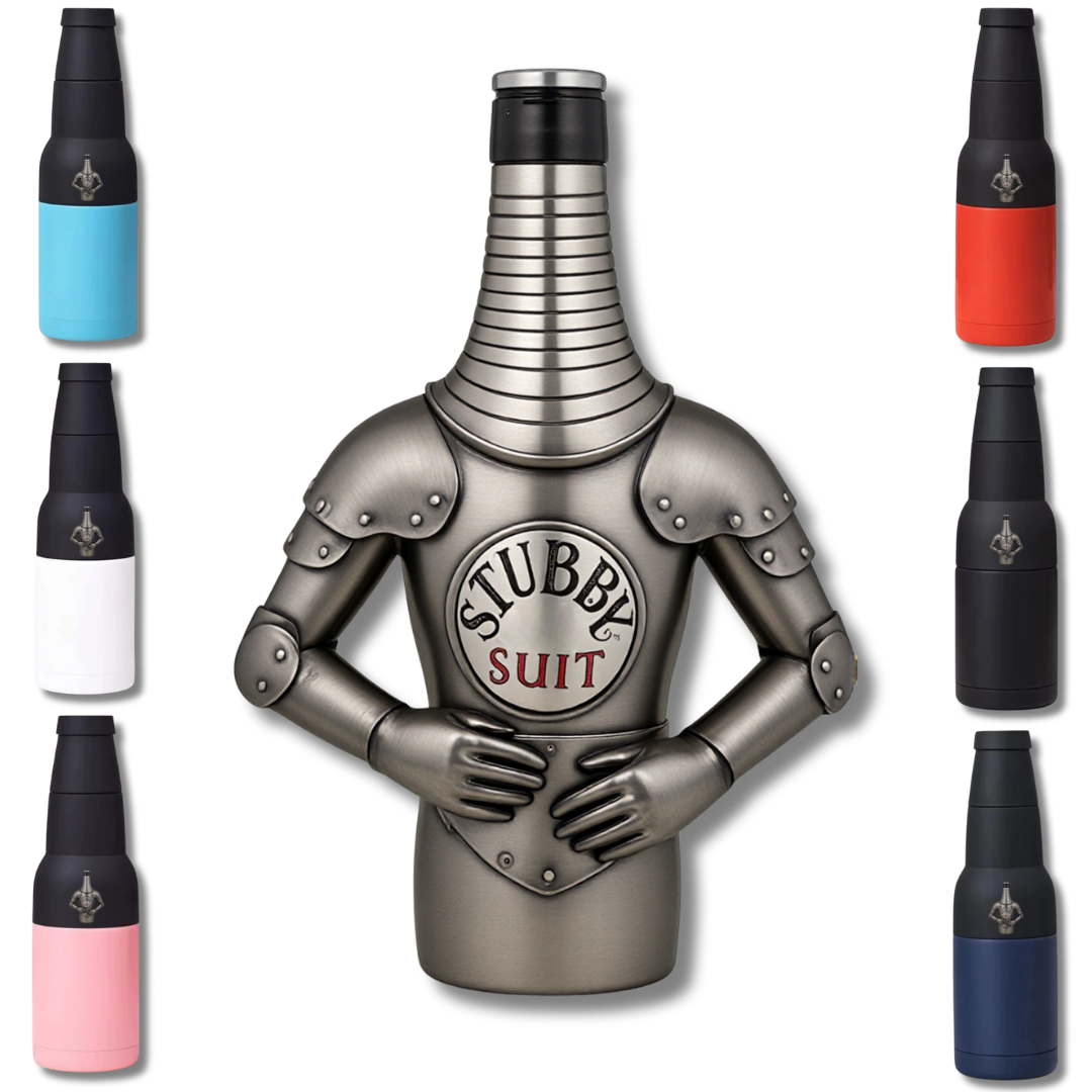 Stubby Suit® Double Wall 4 Piece Insulated Load & Lock Bottle & Can Grip Cooler