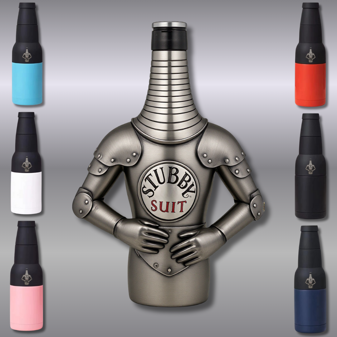 Stubby Suit® Double Wall 4 Piece Insulated Load & Lock Bottle & Can Grip Cooler