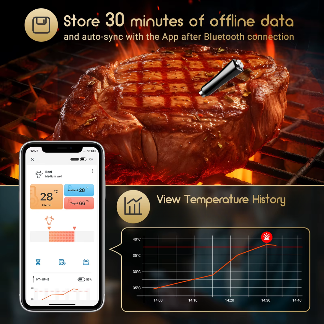 'SOLO PRO' Bluetooth® 1 Probe Wireless Meat Thermometer